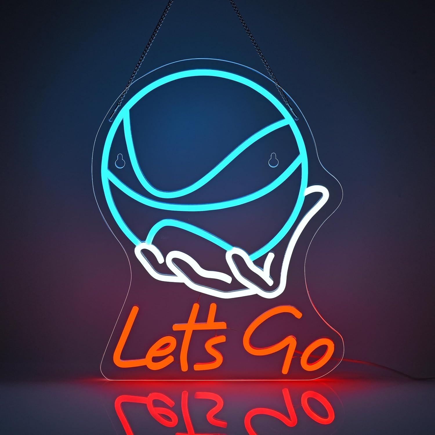 Lighting Decoration Ideas - Let's Go Basketbol Neon Tabelası, Erkek
