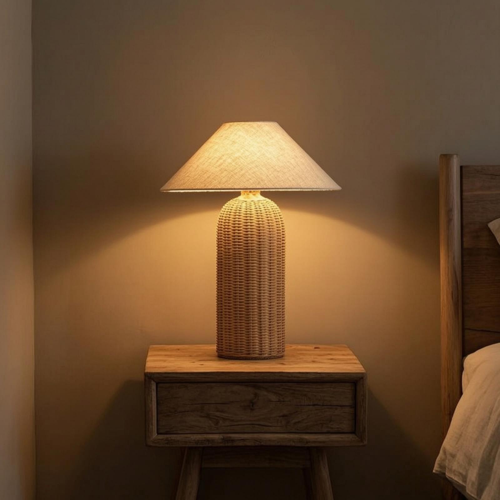 Yatak Başı Lambası Rattan Taba - Lighting Decor Bedroom incelemesi ve fiyatı