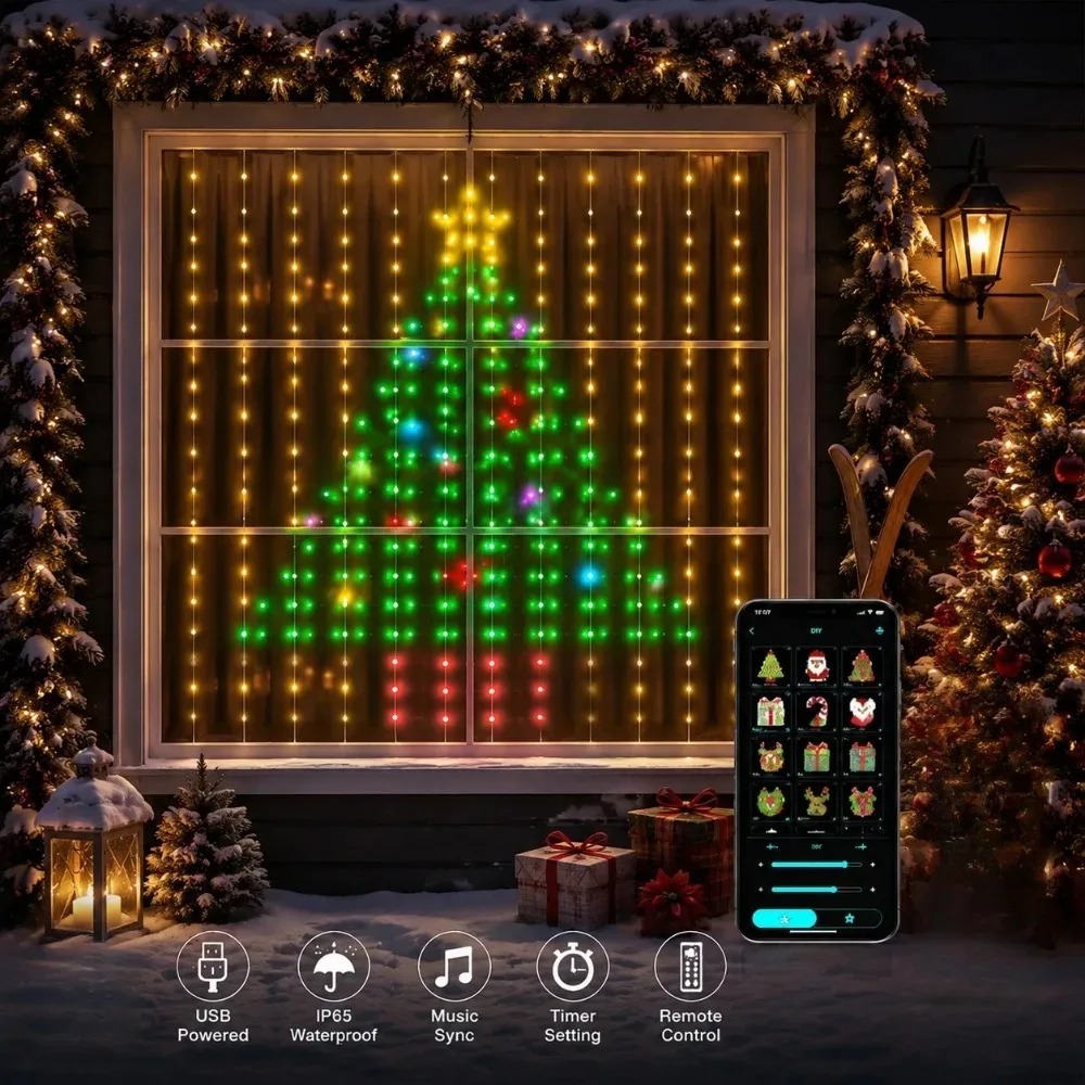 LED Noel Perde Işıkları, Renk  - Lighting Christmas Decor incelemesi ve fiyatı