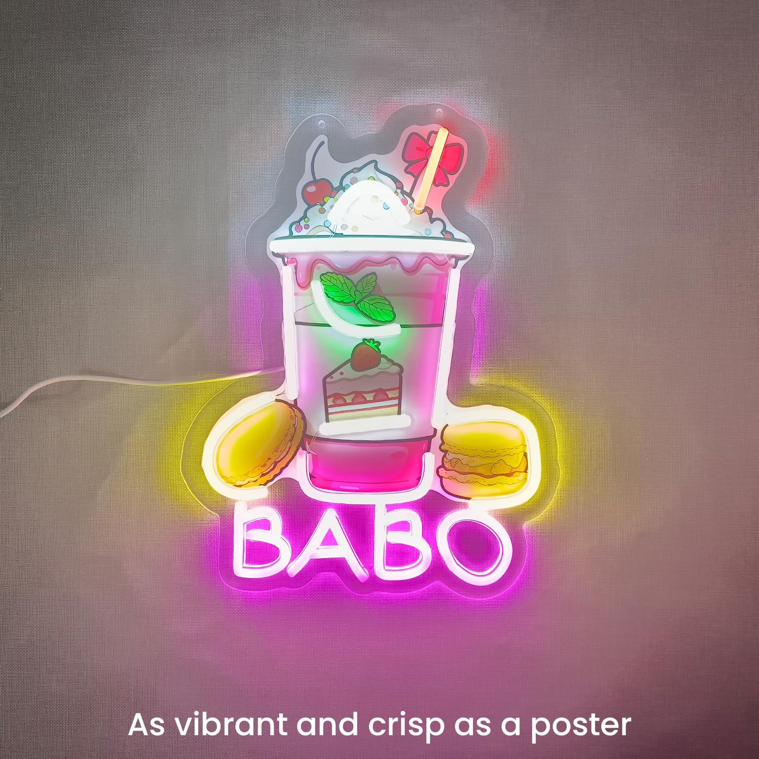 Boba Neon Tabelası, Işıklı Bub - Up Lighting Decor incelemesi ve fiyatı