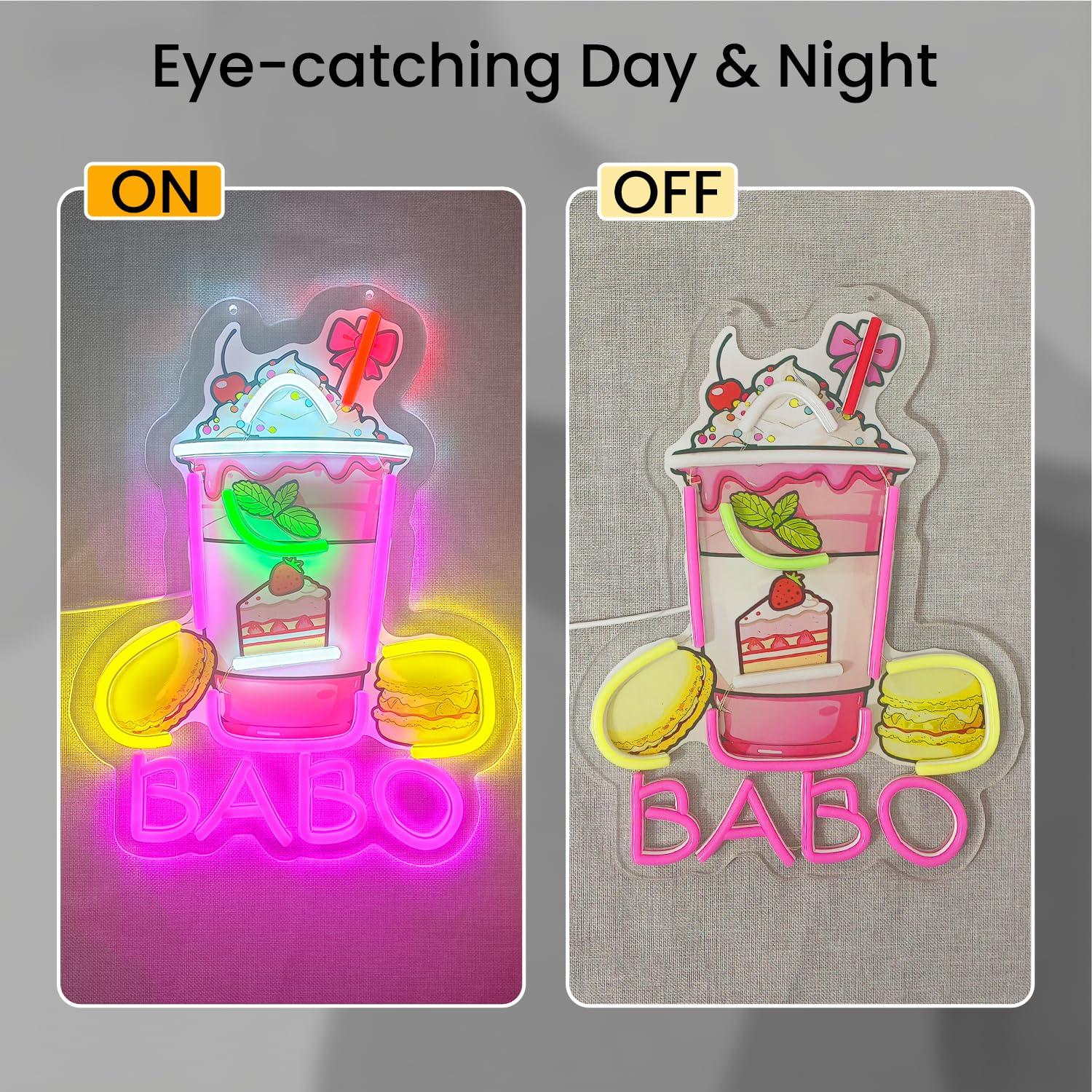Boba Neon Tabelası, Işıklı Bub - Up Lighting Decor incelemesi ve fiyatı